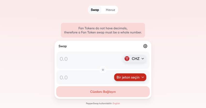 Chiliz CHZ PepperSwap Test