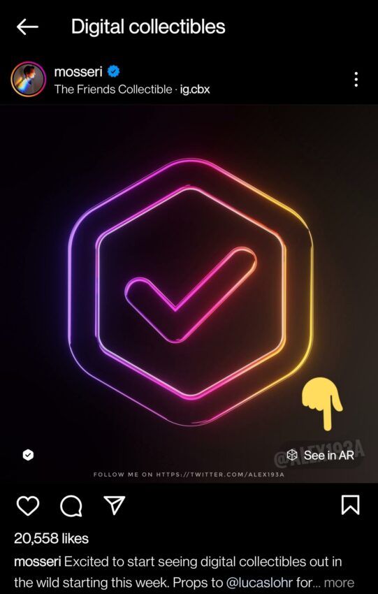 Instagram NFT AR